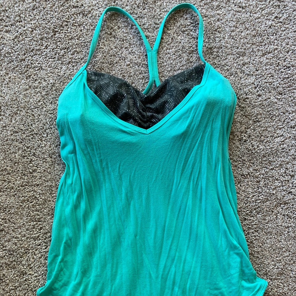 Teal Lululemon Shelf Bra Tank